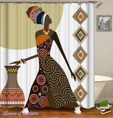 African Tribe Lady Shower Curtain