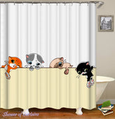 Adorable Cartoon Kittens Shower Curtain