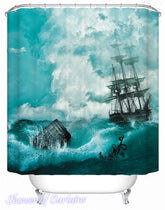 Abandon Ship(!) Shower Curtain