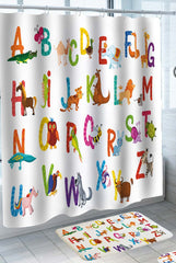 ABC Alphabet Children Characters Shower Curtain