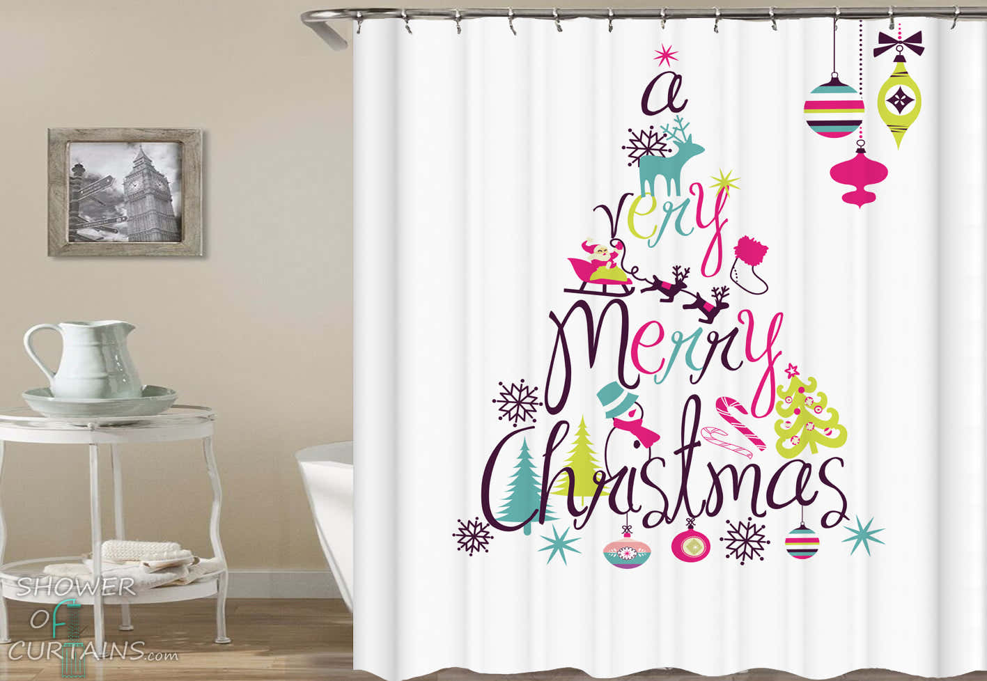 A Very Merry Christmas Shower Curtain