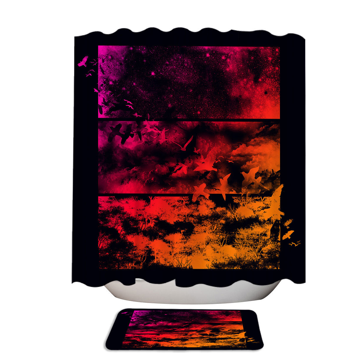 Across the Atmosphere Artistic Autumn Nature Shower Curtain