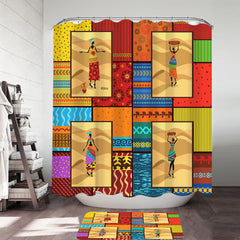 African Prints and Women Shower Curtain