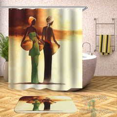 African Ladies Shower Curtain