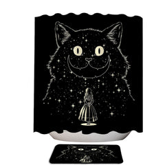 Alice Star Night Cat Shower Curtain