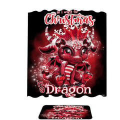All I Want for Christmas is a Dragon Shower Curtain