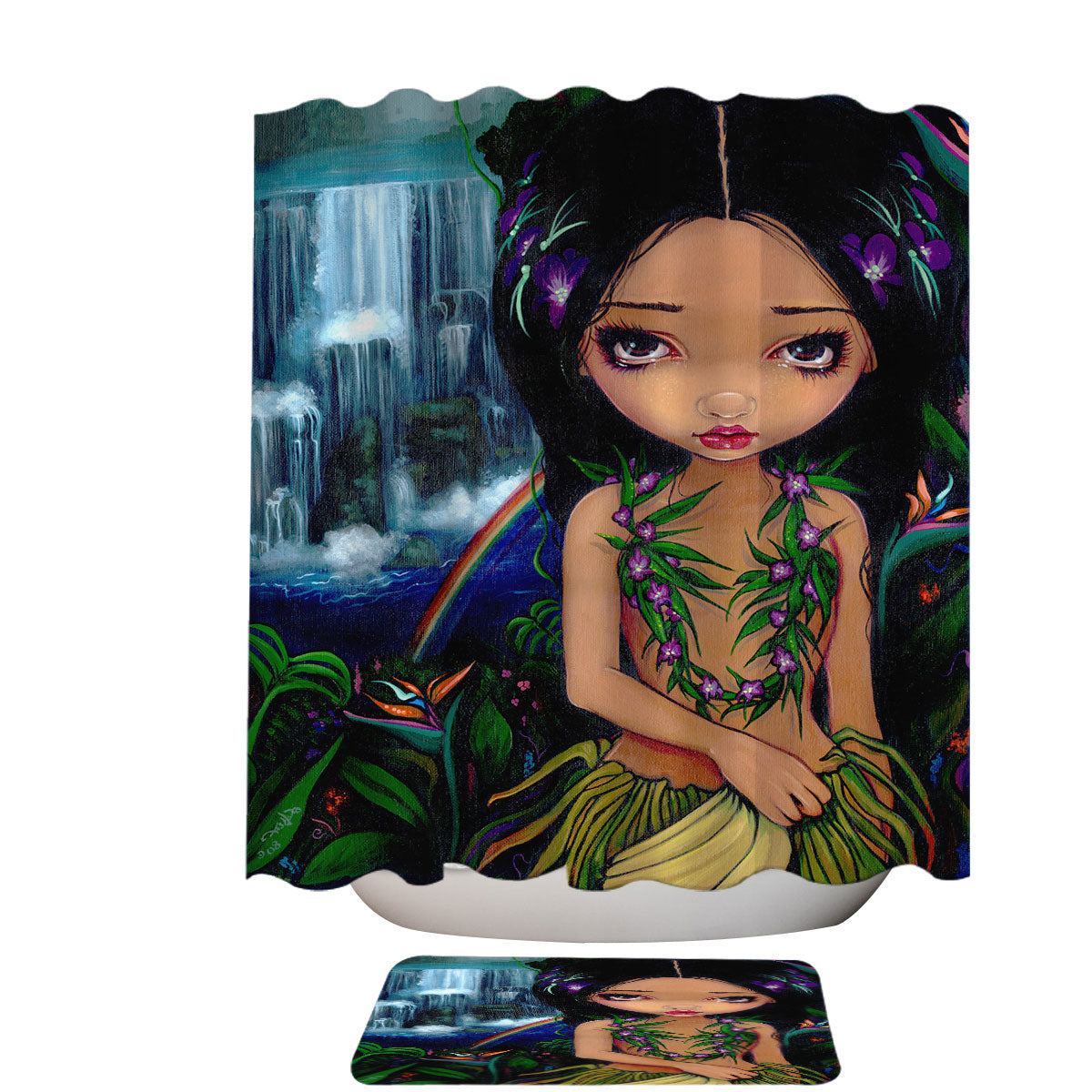 Amara the Hawaiian Fairy Shower Curtain