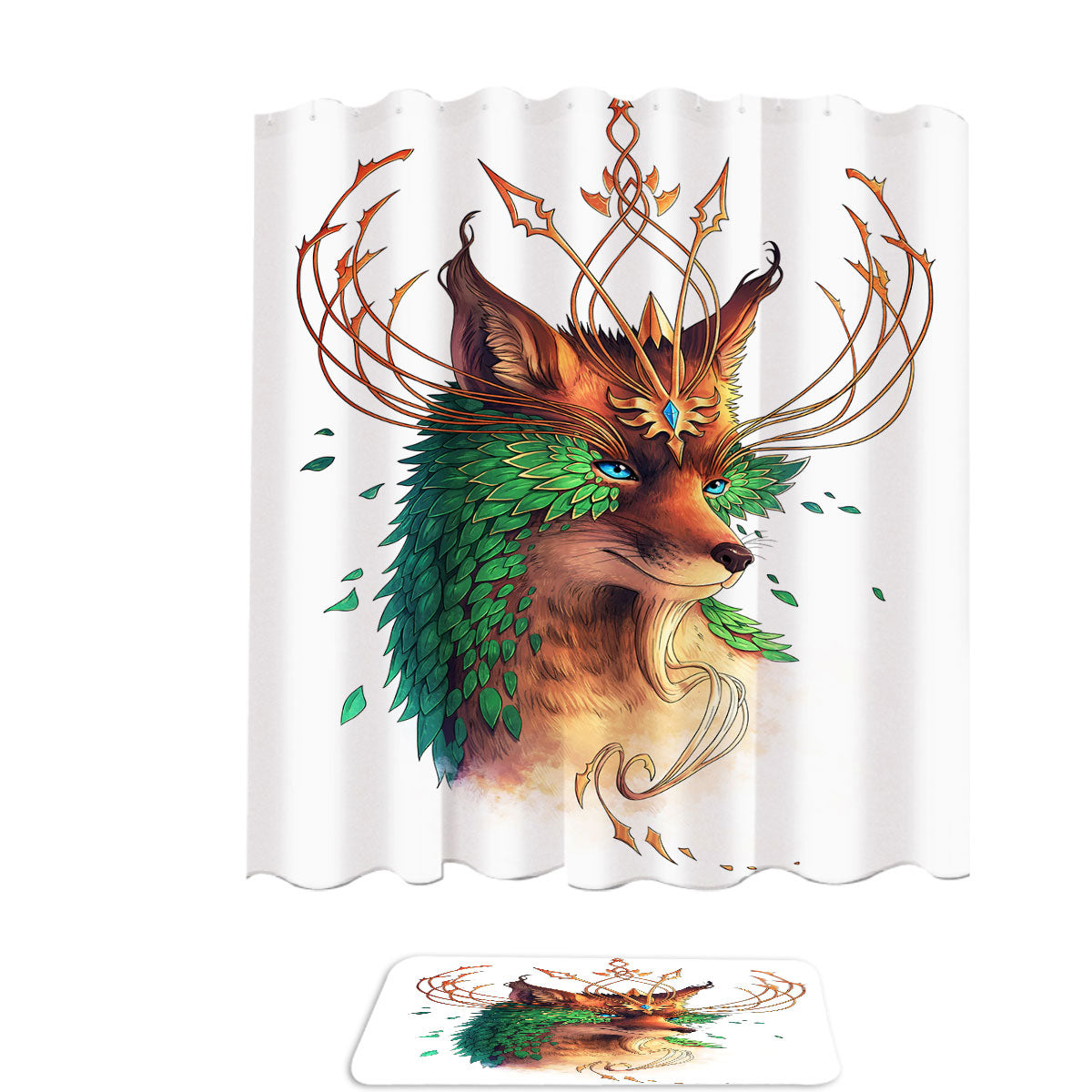 Animal Painting Royal Fox Shower Curtain
