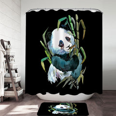 Art Painting Panda Shower Curtain