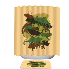 Armed Chameleon US Army Cool Camouflage Shower Curtain