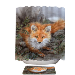 Art Painting Autumn Fox in the Wild Shower Curtain