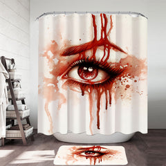 Art Painting Bloody Eye Red Tears Shower Curtain
