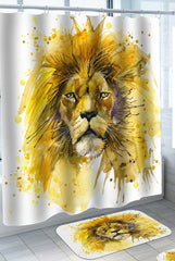 Art Painting Mane of King Lion Shower Curtain