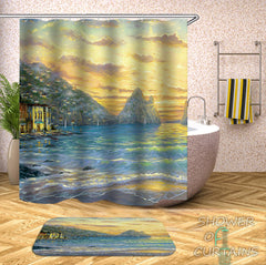 Art Painting Coastal Shower Curtain