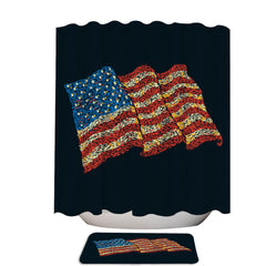 Artistic American Flag Freedom Impressionist Shower Curtain