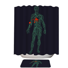 Artistic Leaf Man Autumn Heart Shower Curtain