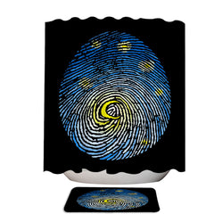 Artistic Nature Aurora Fingerprint Shower Curtain