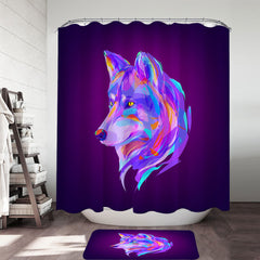 Artistic Purple Wolf Shower Curtain