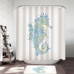 Artistic Seahorse Shower Curtain