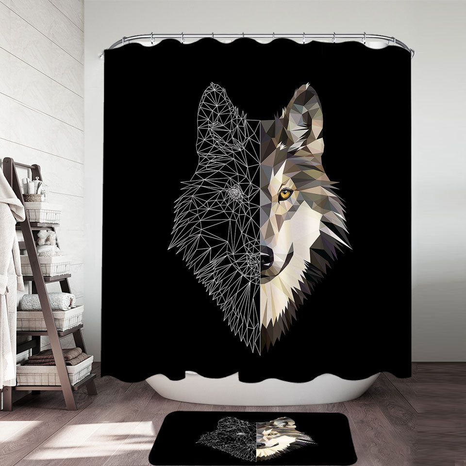 Artistic Wolf Shower Curtain