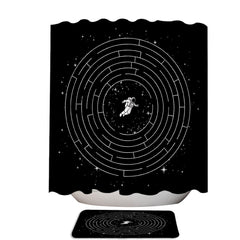 Astronaut Maze Adventure Labyrinth Exploration Shower Curtain