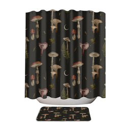 Autumn Forest Mushrooms Shower Curtain
