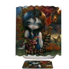 Autumn Fairy and Her Dragonling Shower Curtain