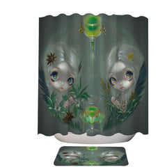 Anise and Artemesia Two Absinthe Fairy Twin Shower Curtain