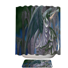 Armageddon Angel of Death Dark Art Drawing Shower Curtain