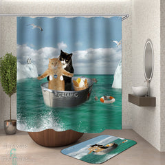 'Catanic' Funny Cats Shower Curtain