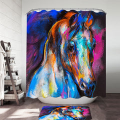 Artistic Horse Painting Shower Curtain