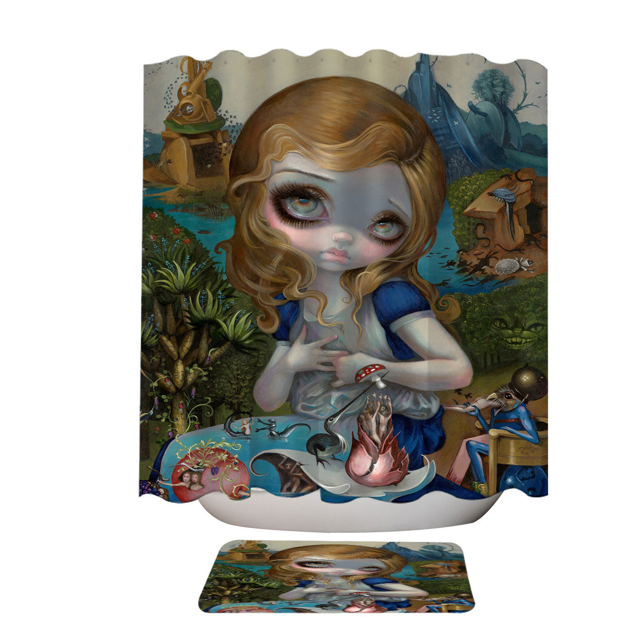 Alice in the Garden of Earthly Delights Shower Curtain