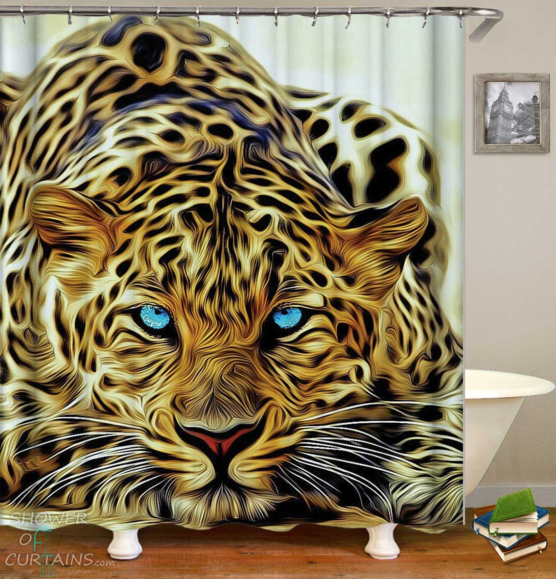 Artistic Leopard Shower Curtain