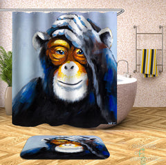 Artwork Chimpanzee Shower Curtain