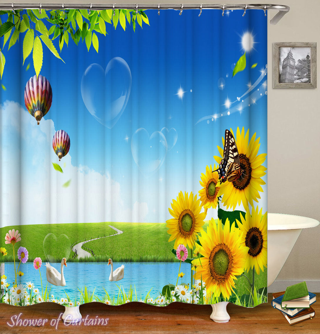 A Beautiful Day Shower Curtain