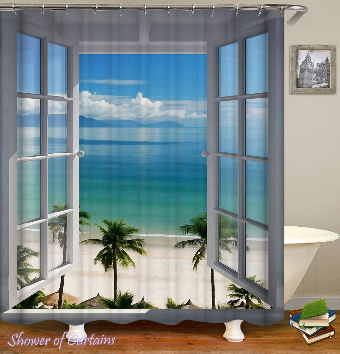 A Window To Paradise Shower Curtain
